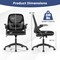 Black Mesh Office Chair with PP, Metal Frame, Sponge Seat and Flip Arms